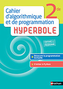 Cahier d&#39;algorithmique et de programmation Hyperbole 2de (2018)